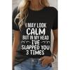 Fashion Women Retro Creative Alphabet Slogan Print T Shirt Funny Casual O-neck Short Sleeves T-shirt Summer Female Tee Shirt