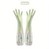 Dishwashing Gloves Household Chore Splicing Sleeve Waterproof Gloves Plush Elastic Band Mouth Rubber Gloves