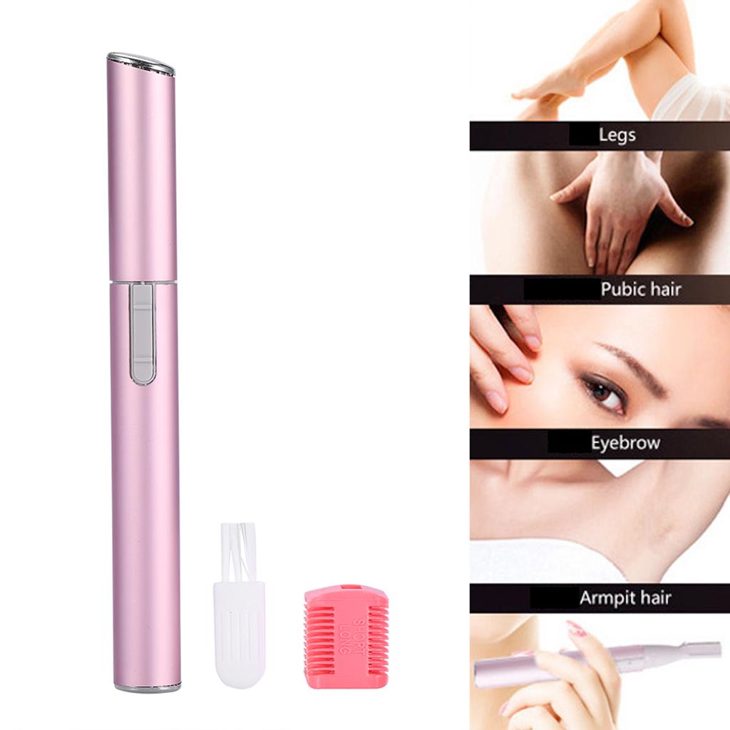 New Portable Electric Face Eyebrow Hair Body Blade Razor Shaver Remover Trimmer Beauty Pink