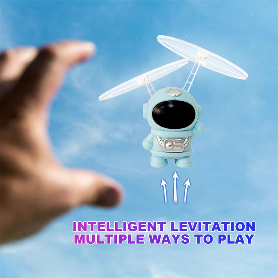 Mini Juguete Volador por Inducción Infrarroja Estilo Astronauta Avión Helicóptero Juguete Máquina Voladora por Inducción Vuelo Automático Juguete para Niños