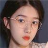 Simple Women Anti-blue Glasses Metal Frame Polygonal Eyeglasses Fashion Female Glasses