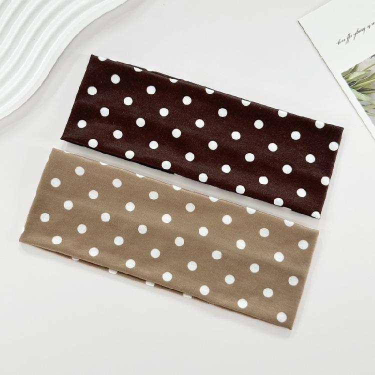 Fascia Multifunzionale per Capelli da Yoga, Copricapo alla Moda, Design a Pois Rotondi, Tessuto Elastico, Accessorio per Capelli, Multicolore