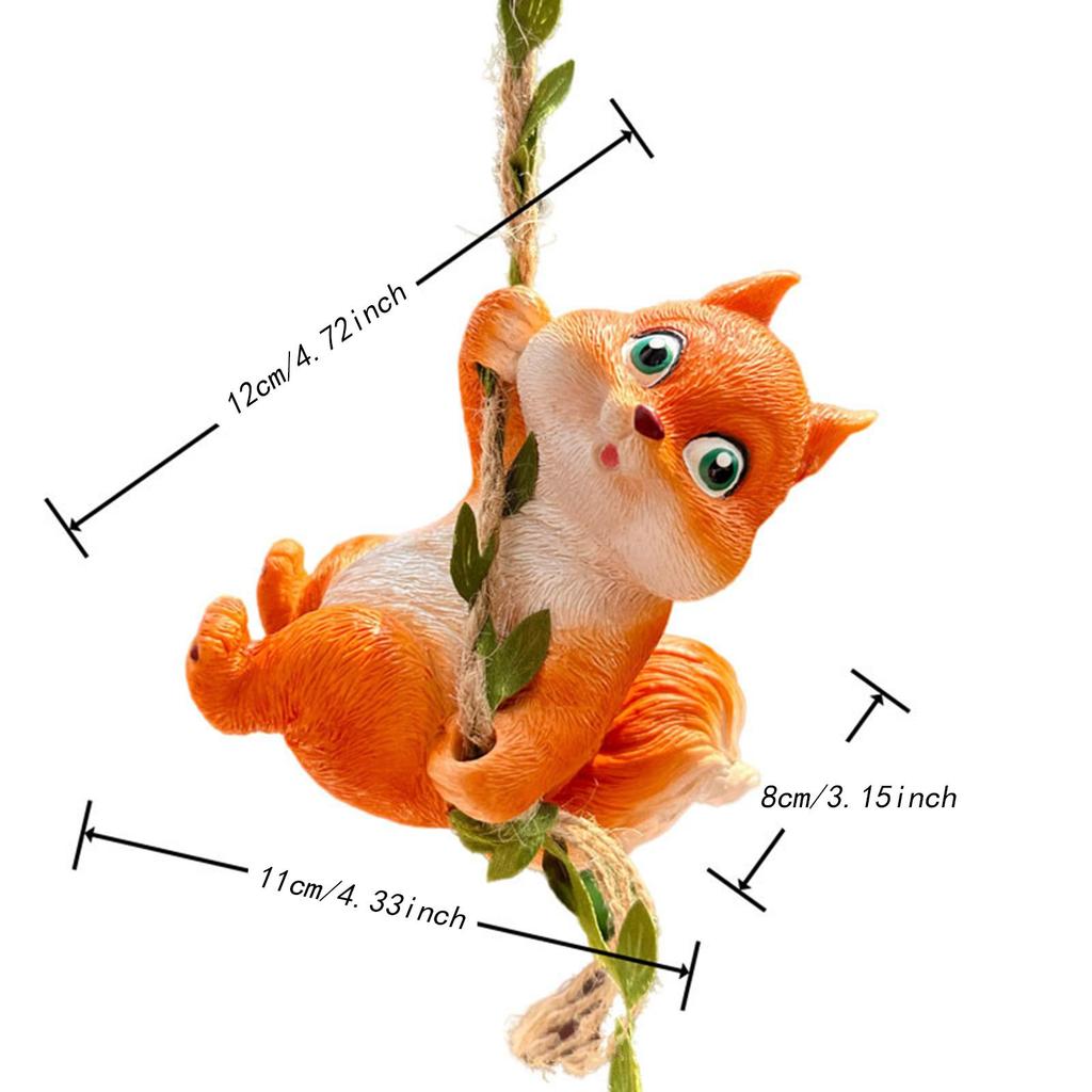 Garden Hanging Sculpture Squirrel Statue Craft Multifunction Decoration