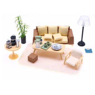 1/12 Scale Miniature Plastic Sofa For DollhouseS Living Room Photography Props And Model Displays