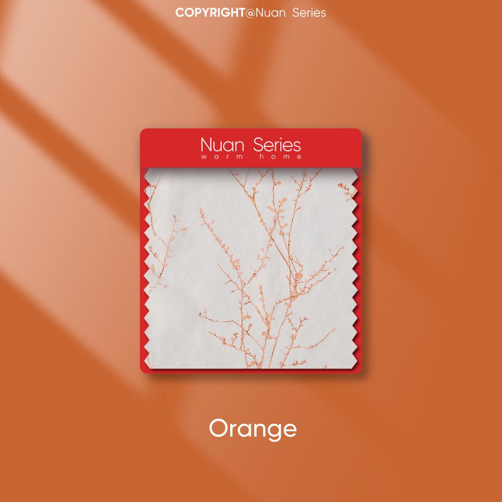 

1 шт. серия Nuan, европейский стиль, ретро, ​​роскошные окантовки из бисера, волнистая занавеска для кухни, спальни, гостиной, украшения окна W104cm x L125cm оранжевый