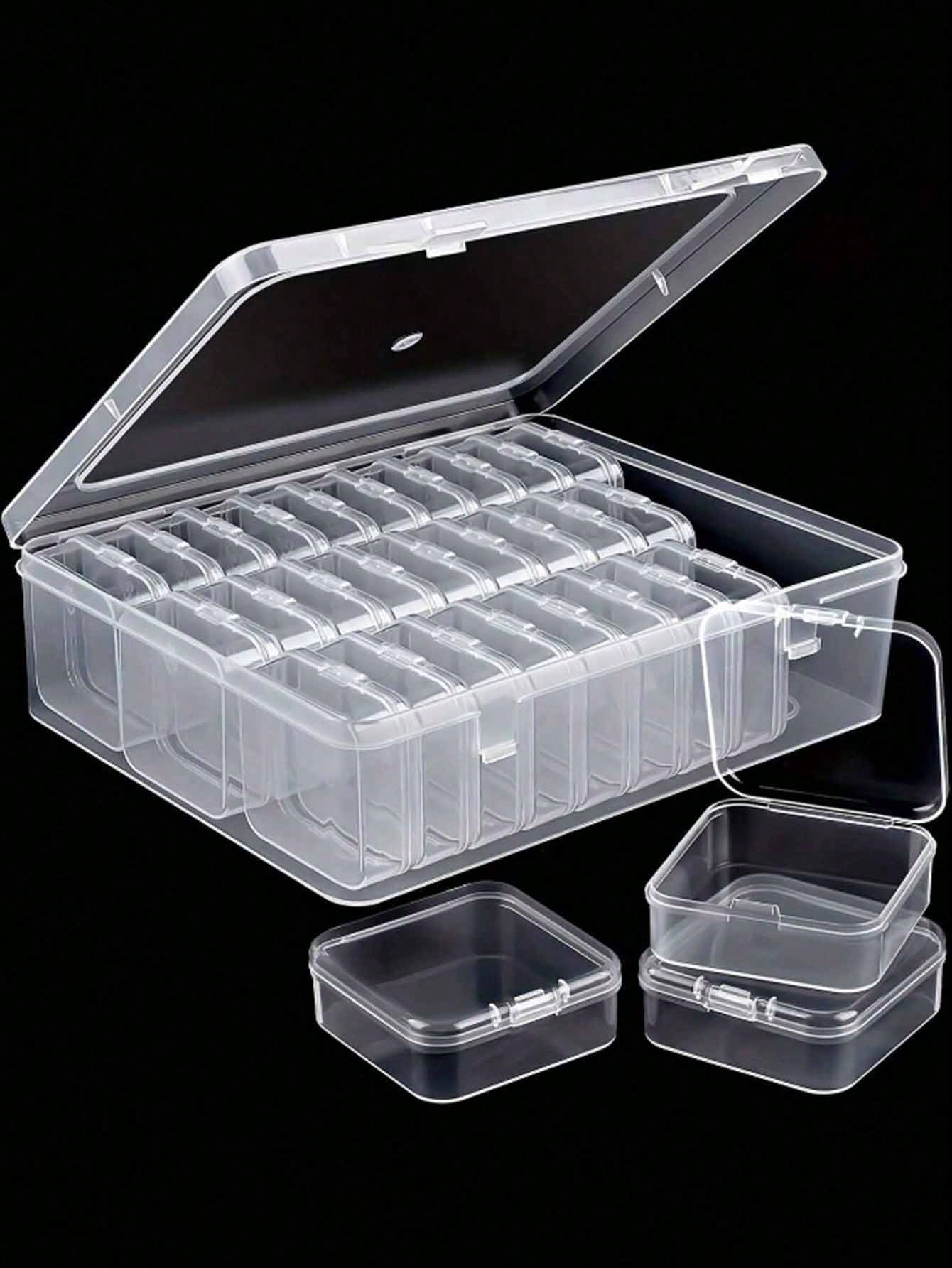 

30 штук многофункциональных прозрачных пластиковых портативных дорожных контейнеров для хранения, подходящих для хранения поделок своими руками и бисера