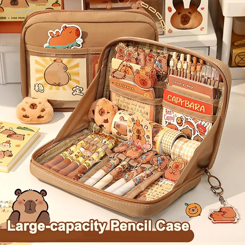 Pencil Case Large Capacity Pencil Pouch 12 Layer Handheld Pen Bag Holder Case Portable Gift for Office Student School Supplies