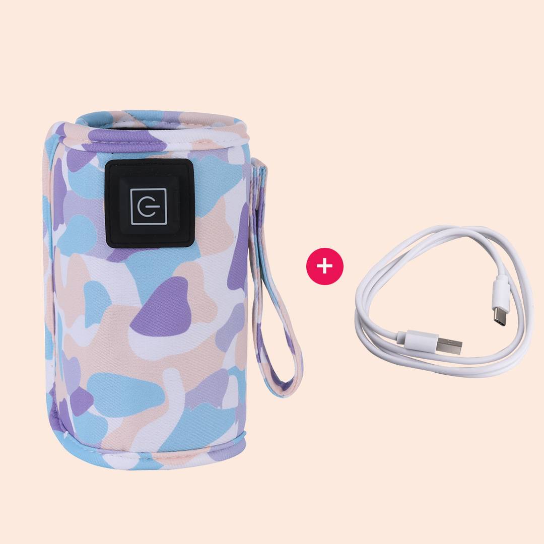 

USB Milk Water Warmer Travel Stroller Insulated Bag Baby Nursing Bottle Heater New born Infant Portable Bottle Feeding Warmers білий