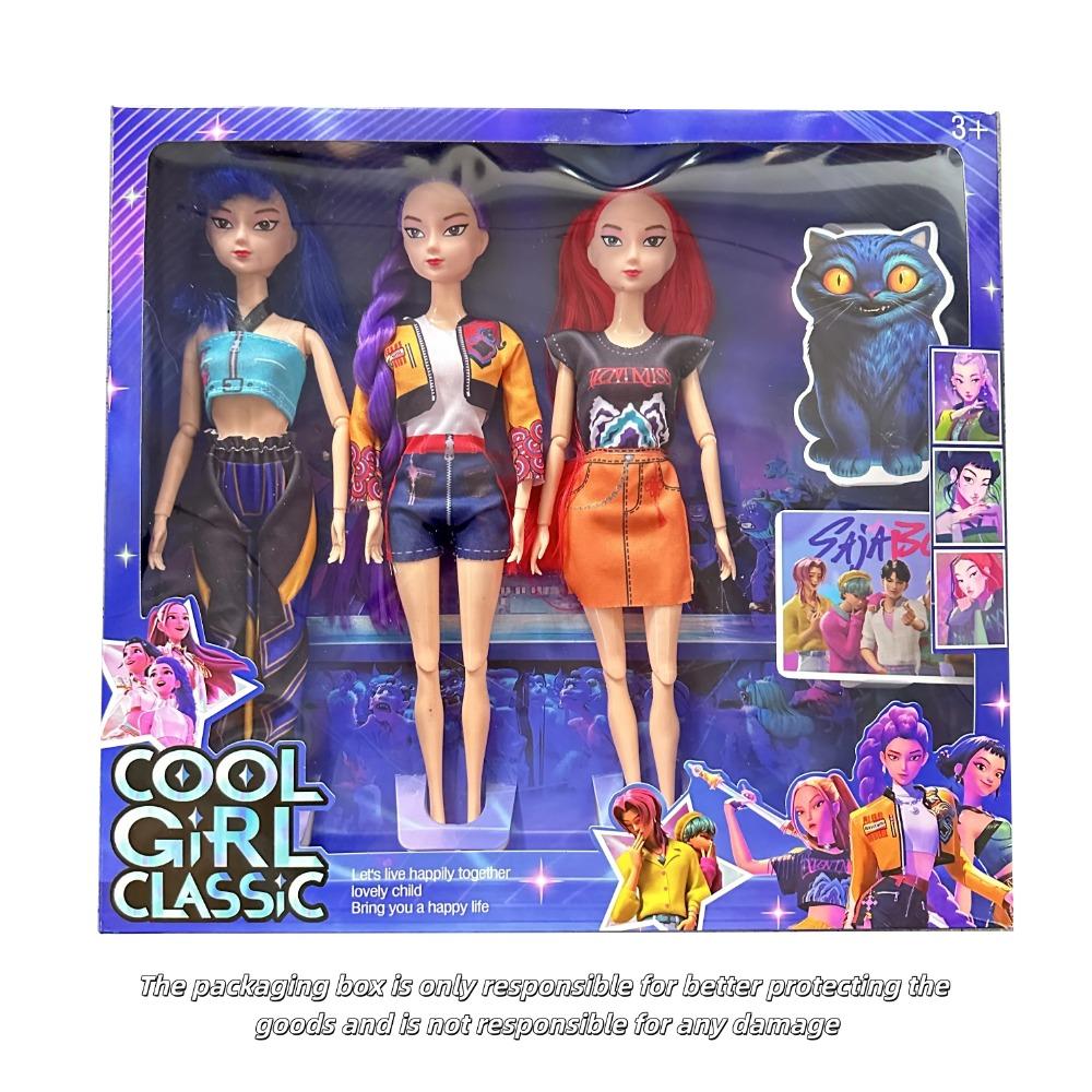 New Anime KPop Demon Hunters Action Figures Rumi Mira Zoey Huntrix Kawaii Vinyl Toy Mask Figurine Doll Christmas Gift Decor