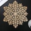 Snowflake Placemat Christmas Table Dining Mat Heat Insulated Cup Coaster Drink Coffee Pad Home Decoration