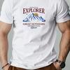 Unisexs Mountain Explorer Great Outdoors Graphic Tee Outdoor Adventure Cotton Casual Tops