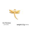 5 Pieces of Animal Stainless Steel Jewelry Made of Dragonfly Butterfly Cat Elephant Dolphin DIY Bracelet Accessories as Gifts