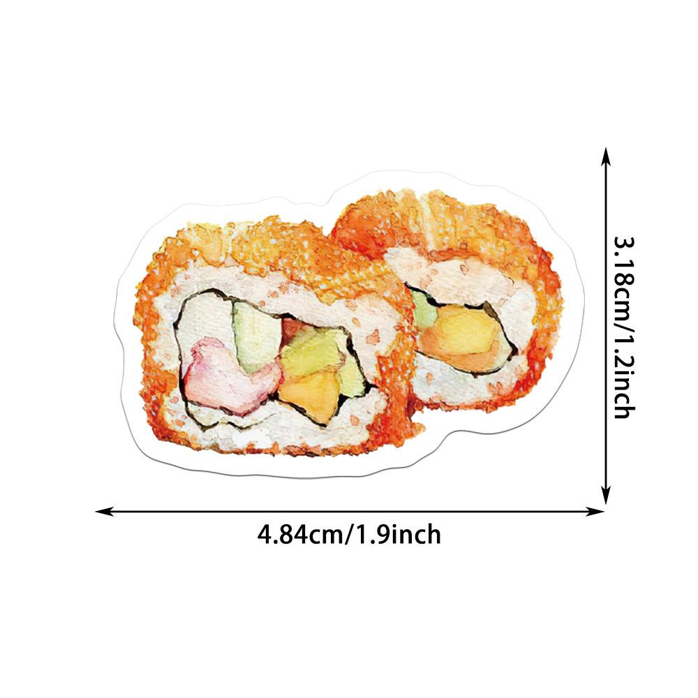 10/30/64pcs Watercolor Japanese Style Culture Food Stickers Cartoon Travel Landscape Sticker Suitcase Phone Laptop Decals Decor