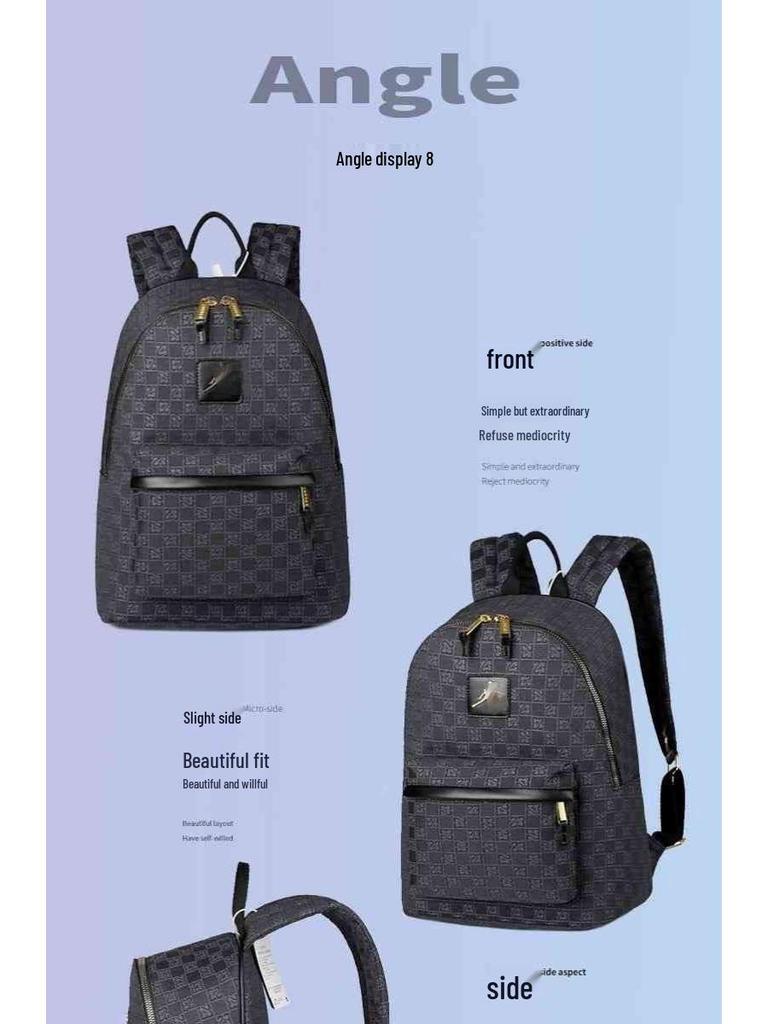 AJ Flying Man 23 Checkerboard Large Capacity Backpack for Travel & Students