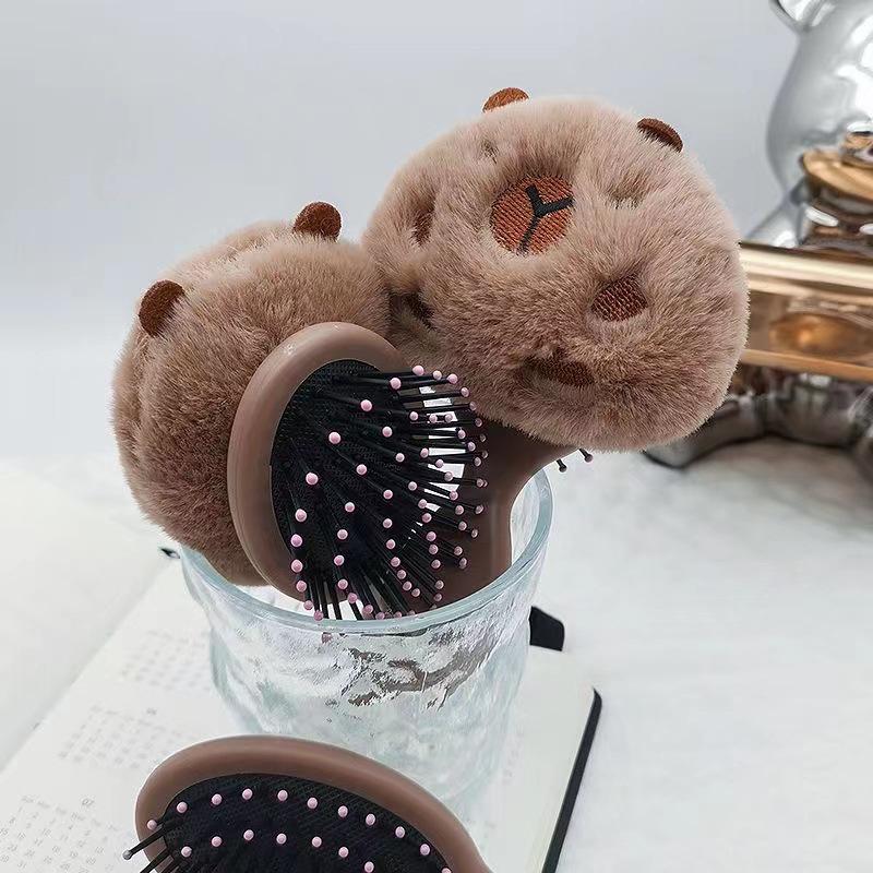 1Pcs Funny Capybara Air Cushion Comb Kapibala Head Massage Airbag Comb Anti-Static Portable Travel Girl Hair Combs Styling Tool