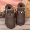 Snow Boots, Winter Oversized Women's Shoes, with Warm Fleece and Thick Soled Women's Cotton Shoes, Comfortable To Wear On One Foot