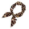Leopard Print Narrow Silk Scarf for Women Girls Short Necktie Scarf Fashionable and Versatile Accessory for Any Outfit