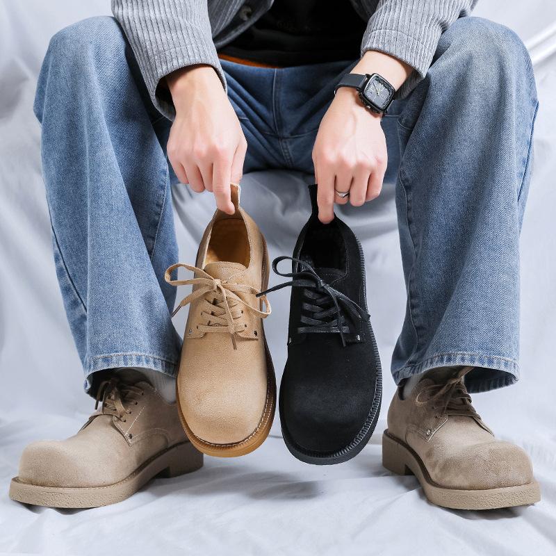 American retro derby shoes men's high sense Mickey big head shoes British platform leather shoes tide 14411-R