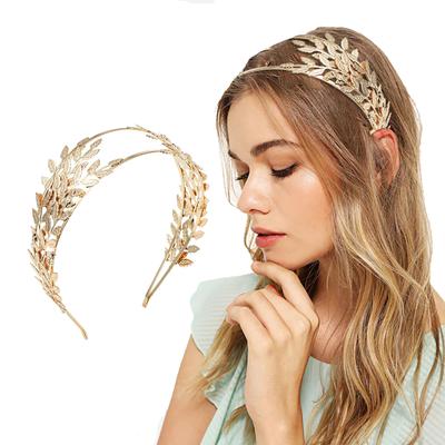 1PC Alla moda, Creativo, Nuovo Barocco Nride foglie Fascia, Fascia Dea Greca, Ornamenti per capelli a tesa larga, Bohemien