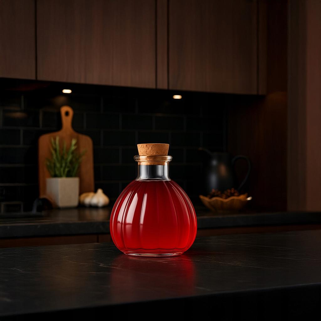 5x VENICE Glass Bottles 250ml Bottle for Water, Juice, Liqueur, Olive Oil