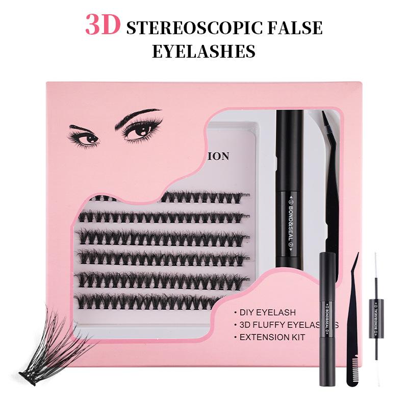Thick 3D Fluffy Set Segmented False Eyelashes Thick Curled Comfortable Segmented Hair Set