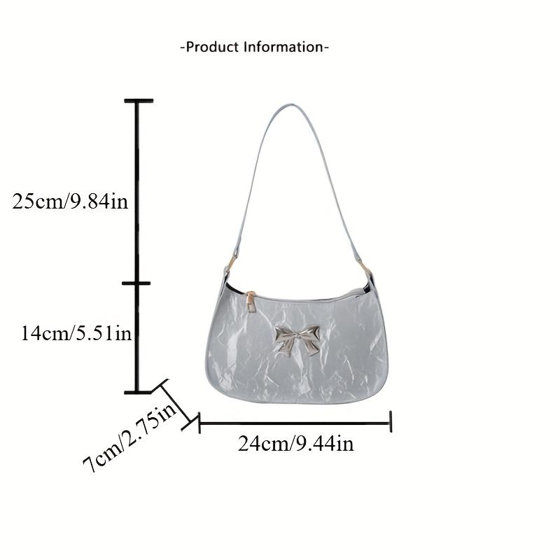 Small Underarm Handbag Women's Trendy Shoulder Bag Sweet Bow Design Fashion Casual Evening Purse New Elegant Mini Top Handle Bag