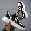 MCTIN Couples Chunky Sneakers Casual Lace Up Platform Shoes for Women Star Decor Men Sports Shoes