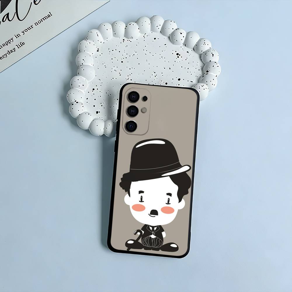 C-Charlie Chaplin Phone Case For Samsung S25,S24,S21,S22,S23,S30,Ultra,S20,Plus,Fe,Lite,Black Soft Silicone
