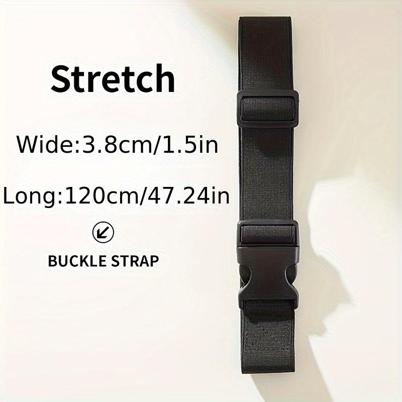 1pc Adjustable Bungee Cord, Black, Buckle Closure, Stretchable Strap, Durable Car Tying Rope, Home Improvement, Material Handling, Bundling Band