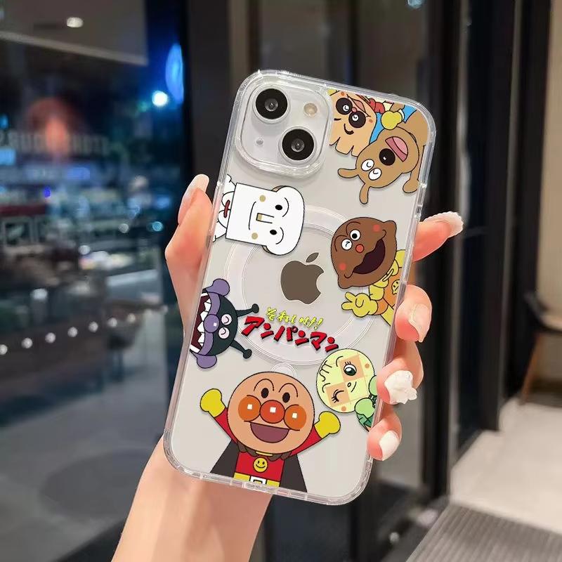 Anime Anpanma Magsafe Magnetic Phone Case For iPhone 17 Air 16 15 14 13 12 11 Pro Max Plus Mini SE 2020 2022 Soft Transparent
