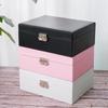 Double-Layer Velvet Jewelry Box High Capacity Leather European Jewelry Storage Box Large Space Jewelry Holder Gift Box