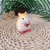 Miniature Foodie Hamster Figurine Fun Wooden Carvings Animal Statue Ornament for Nursery and Bedroom Desktop Decors Gift