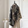 Luxury Winter Cashmere Scarf Women Design Warm Pashmina Blanket Poncho Scarves Female Print Shawl Thick Foulard Bufanda