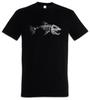 Fish Skeleton Mens T-Shirt Mens Womens Tees Top Skeleton Fish Skeleton Fish Fishing Fishing Fishing