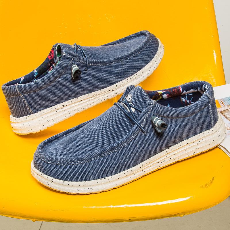 Spring and Autumn Large Size Men's Canvas Casual Shoes Men's Shoes Board Shoes Sleeve Lazy