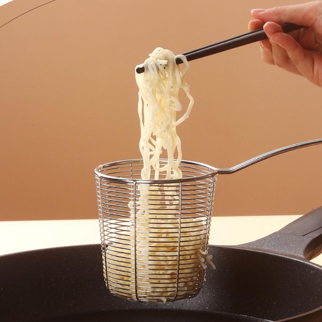 Ergonomic Handle Skimmer Spoon Stainless Steel Strainer Ladle Colander for Blanching Vegetables and Skimming Impurities