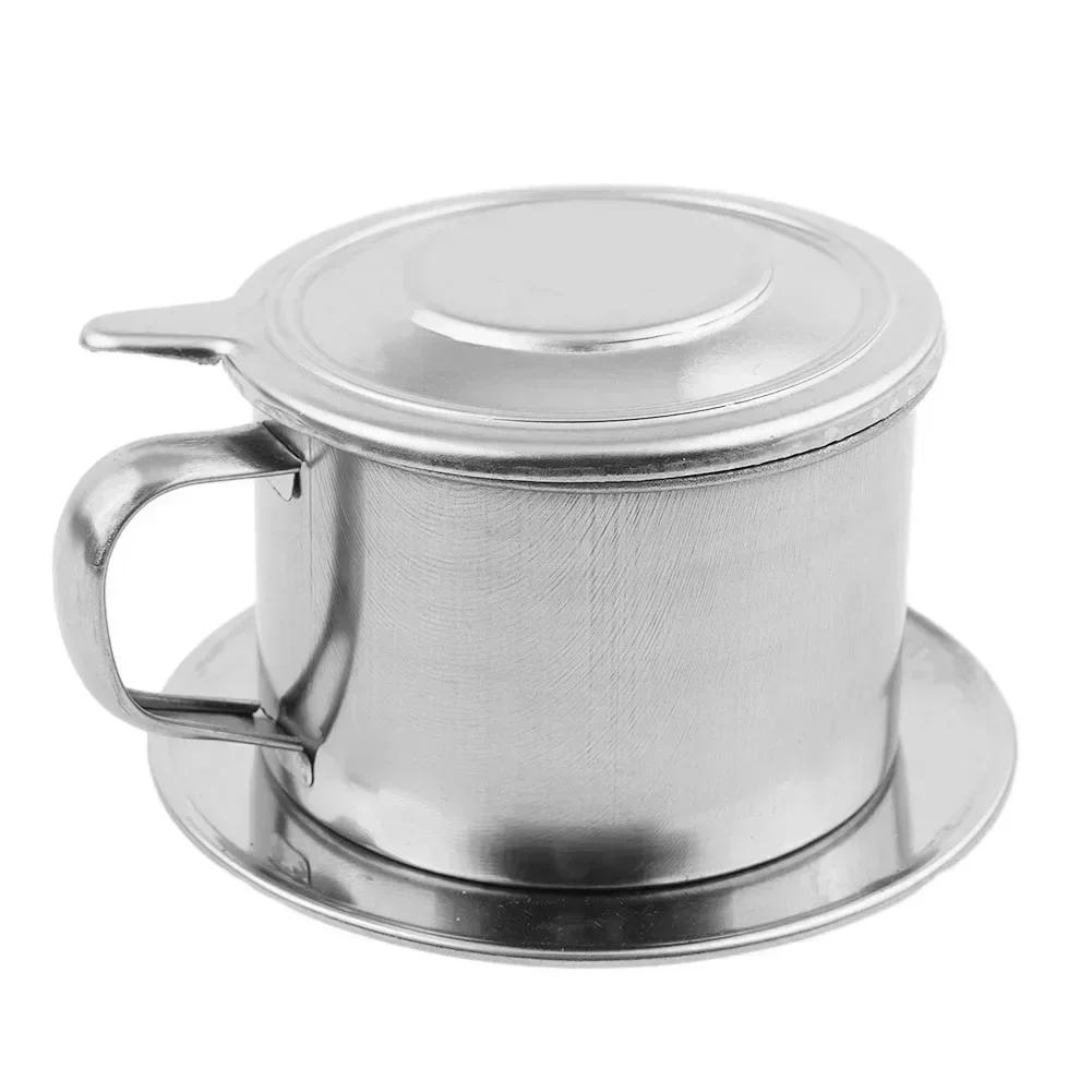 Stainless Steel Vietnam Vietnamese 50/100ml Coffee Pot Drip Filter Coffee Maker Coffeeware Coffee Server Kitchen Dining And Bar