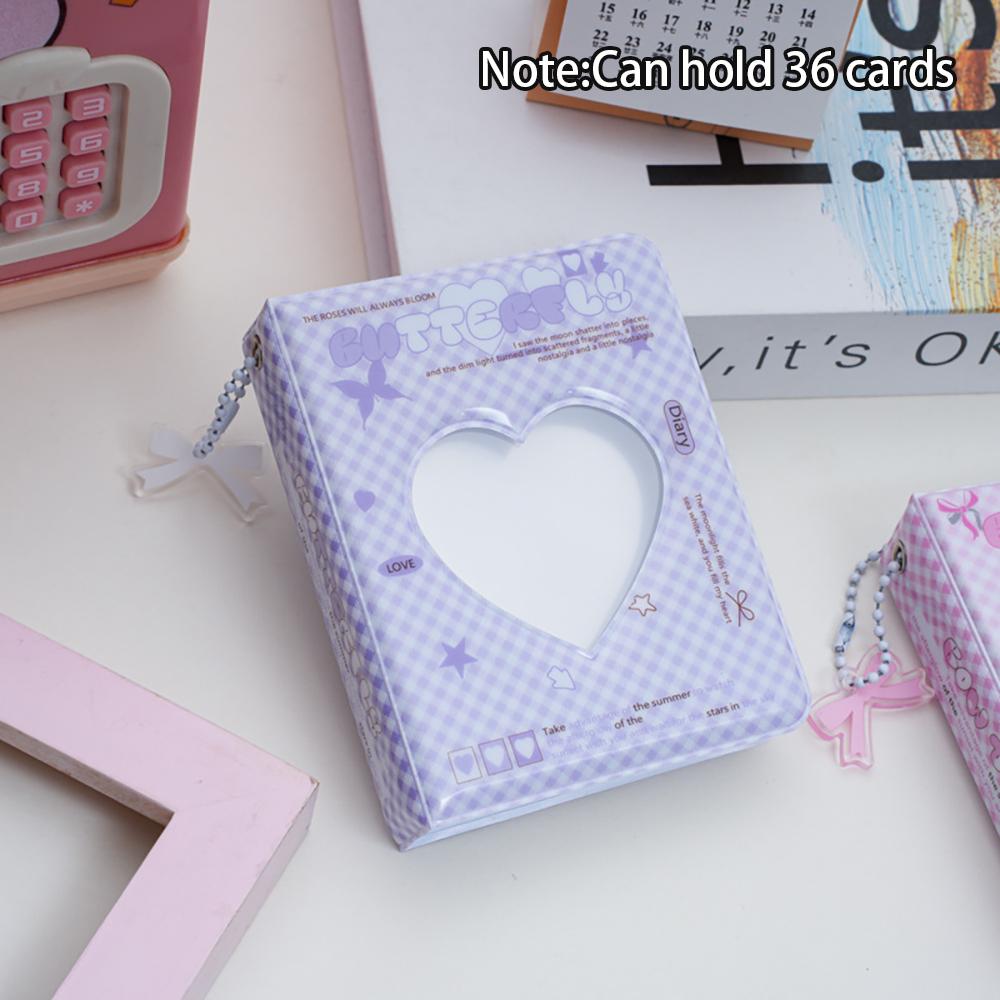 Cute and Fresh 3-Inch Polaroid Mini Album, Idol Album, Small Card Storage Book, Can Hold 36 Photos