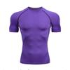 Men's Stretch Compression Tee Shirt Fitness Gym Sports Running T-Shirt Quick Dry Breathable Basketball Training Short Sleeve Top