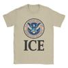 Immigration and Customs EnforceUnisext ICE Unisexs T Shirt Vintage Tees Short Sleeve Crewneck TShirt Pure Cotton Clothes
