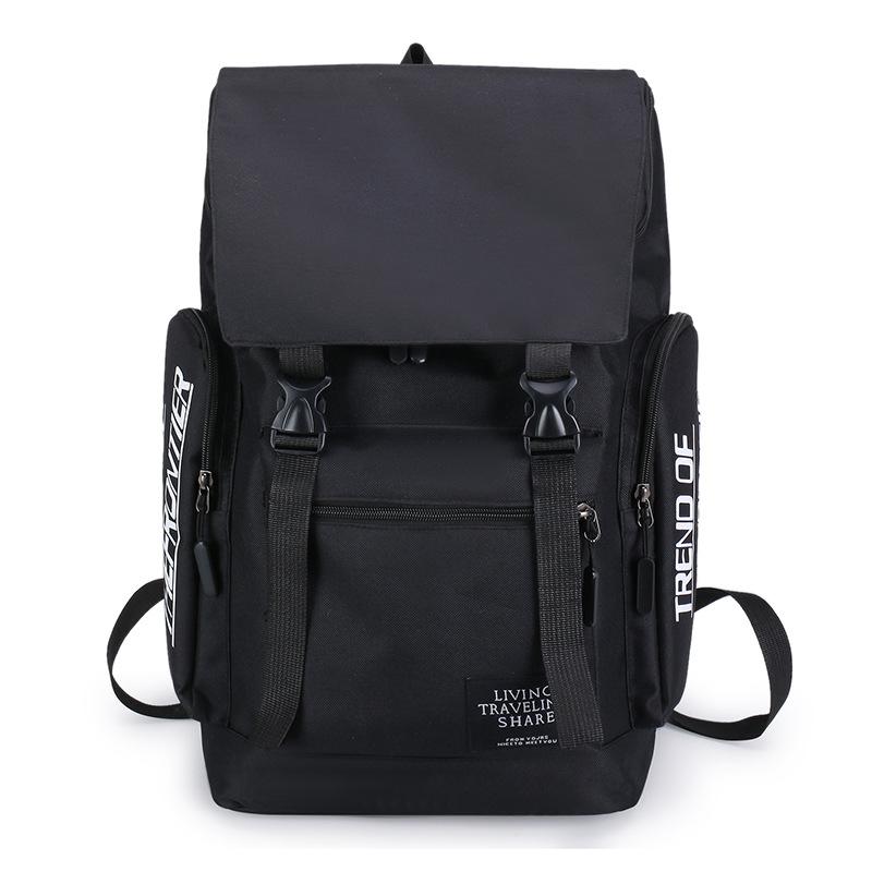 

2025 new backpack men s multi-functional fashion Korean version student schoolbag outdoor travel wear-resistant Oxford cloth backpack чорний