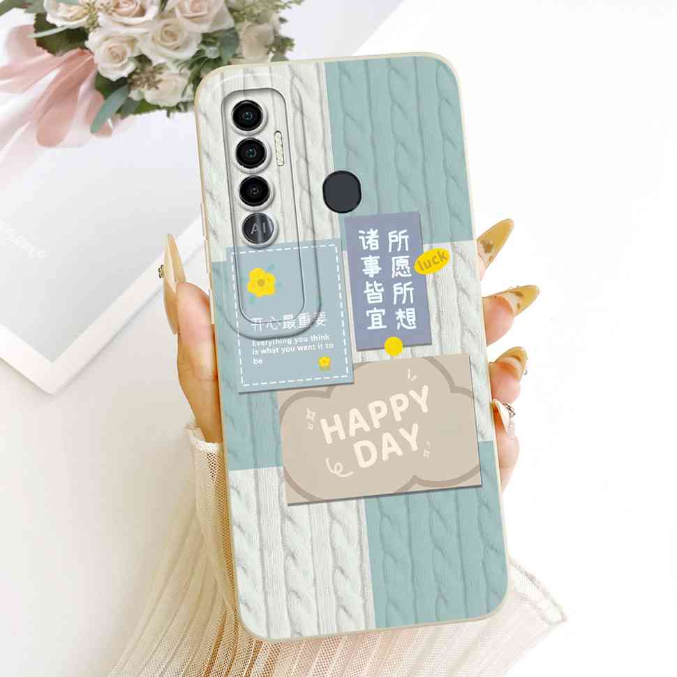 For Tecno Spark 7 Pro Case KF8 Fashion Flower Cat Soft Silicone Back Cover For Tecno Spark7 Spark 7 Pro Phone Case Bumper