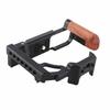 Wood Handle Metal Camera Cage Wooden Handle Vertical Shooting Camera Cage with 1 4 Inch 3 8 Inch Screw Hole Cold Shoe