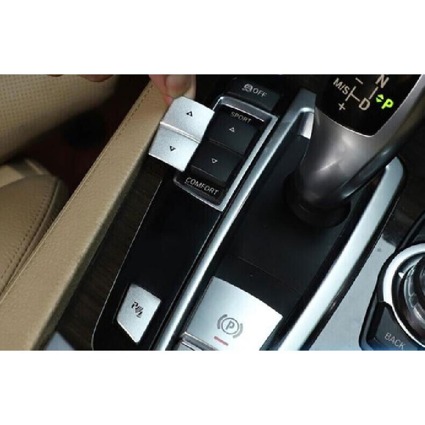 For BMW 7 Series Silver Aluminum 09-15 Trim Console Gear Shift Side Button Cover