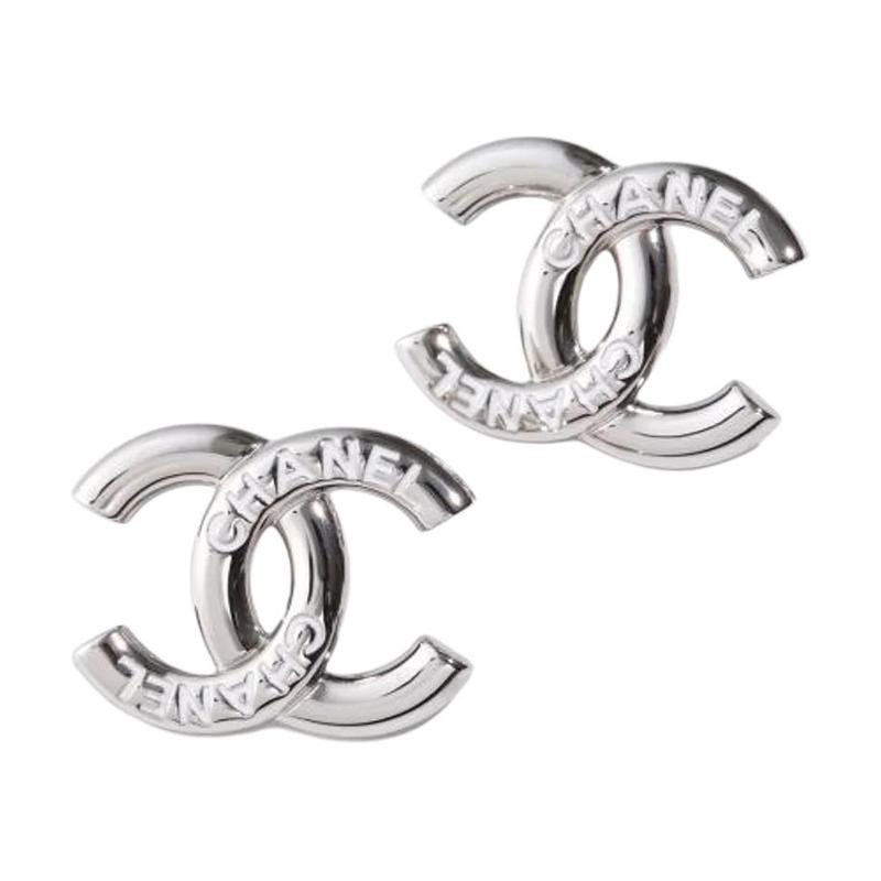 

CHANEL [25C Early Spring] Letter Decoration - Brooch Unisex Couple Style Silver срібний