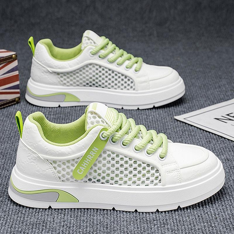 

Large net hollow board shoes Young and young students mesh casual men s shoes Summer versatile niche high tide shoes men 39