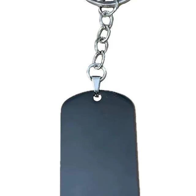 DIY Personalized Colorfast Stainless Steel & Titanium Dog Tag Keychain Ornament