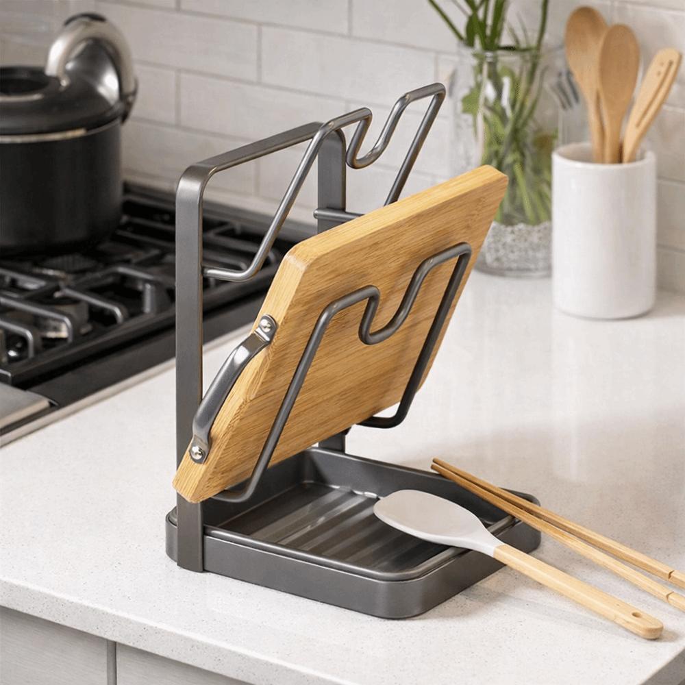 Space Saving Double Layers Pot Lid Rack No Drill Pot Cover Shelf Pot Lid Organizer Kitchen