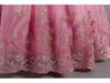 Girls' Embroidered Long Princess Dress - Puffy Wedding, Performance, Catwalk, and Evening Gown
