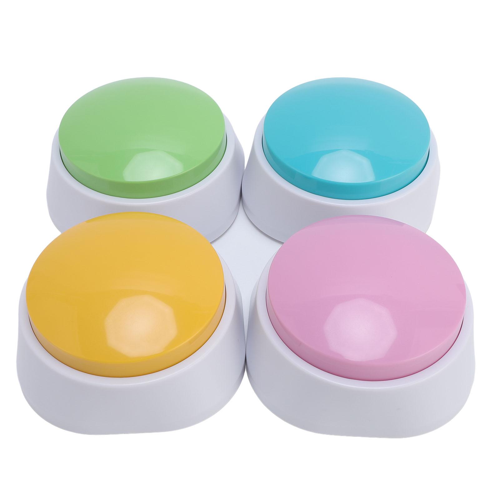 

4 шт. Кнопки для записи голоса, Тренировочный зуммер для разговора питомца для кошки, собаки, для общения дома, розоватый